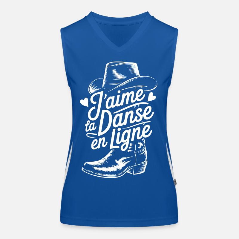 Cowboy Line Dancing I Like Women's Functional Contrast Tank Top