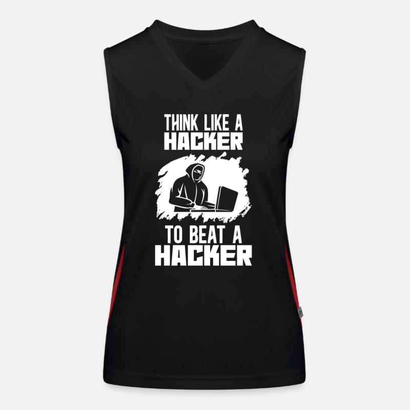 Hackers and Cyber Security - Ethical Hacking Women's Functional Contrast Tank Top