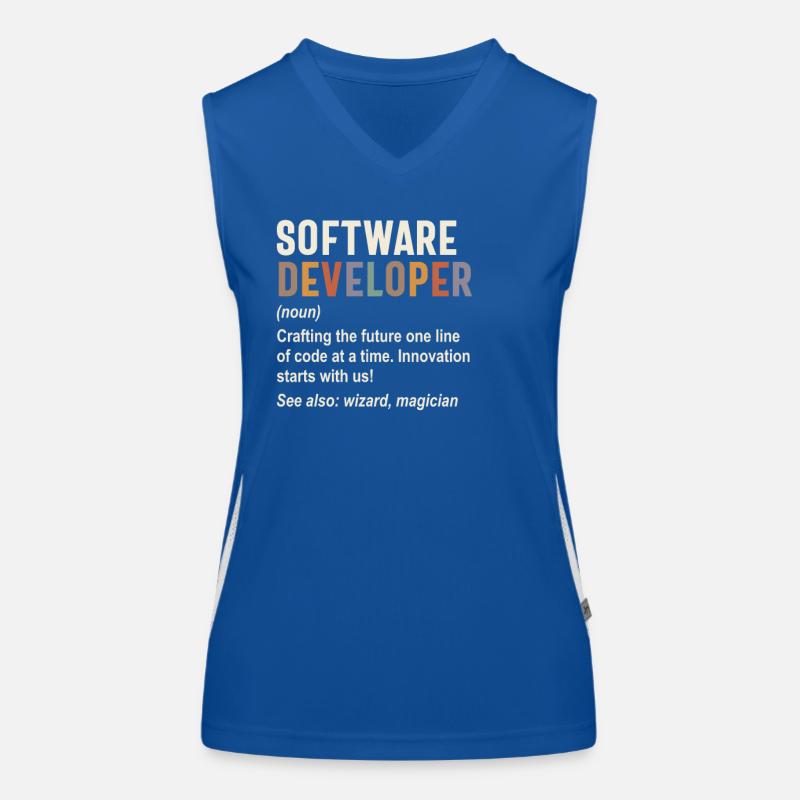 Software Developer - Crafting the Future with Code Women's Functional Contrast Tank Top