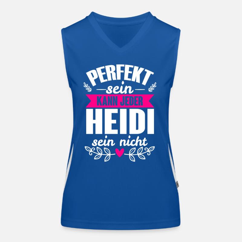Heidi - Perfekt Sein Kann Jeder Heidi Sein Nicht Funktionelles Kontrast-Tank Top für Frauen