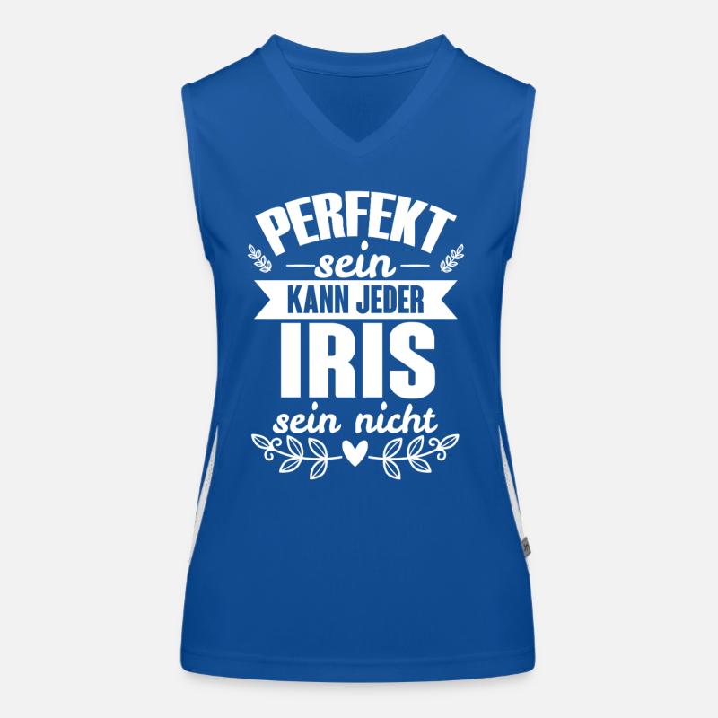 Iris - Perfekt Sein Kann Jeder Iris Sein Nicht Funktionelles Kontrast-Tank Top für Frauen