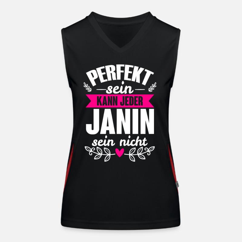 Janin - Perfekt Sein Kann Jeder Janin Sein Nicht Funktionelles Kontrast-Tank Top für Frauen