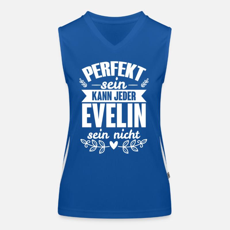 Evelin - Perfekt Sein Kann Jeder Evelin Sein Nicht Funktionelles Kontrast-Tank Top für Frauen