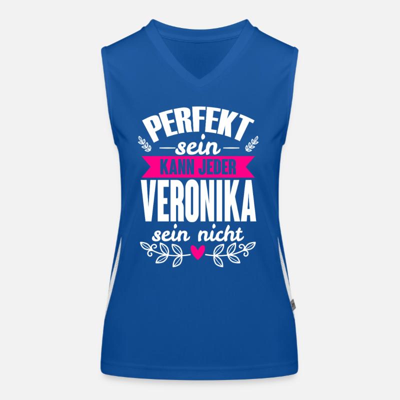 Veronika - Perfekt Sein Kann Jeder Veronika Nicht Funktionelles Kontrast-Tank Top für Frauen