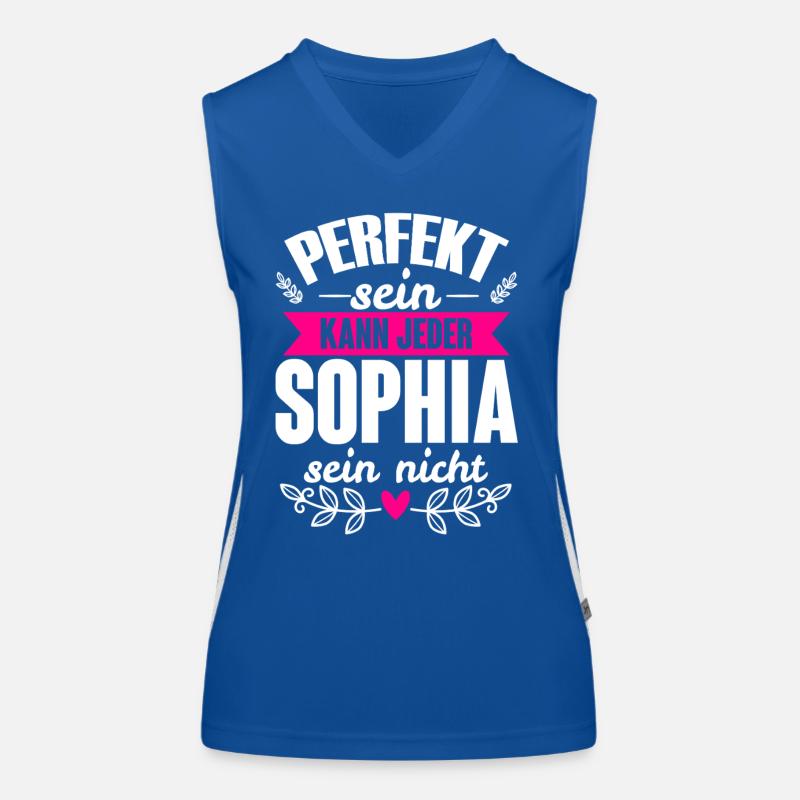 Sophia - Perfekt Sein Kann Jeder Sophia Sein Nicht Funktionelles Kontrast-Tank Top für Frauen