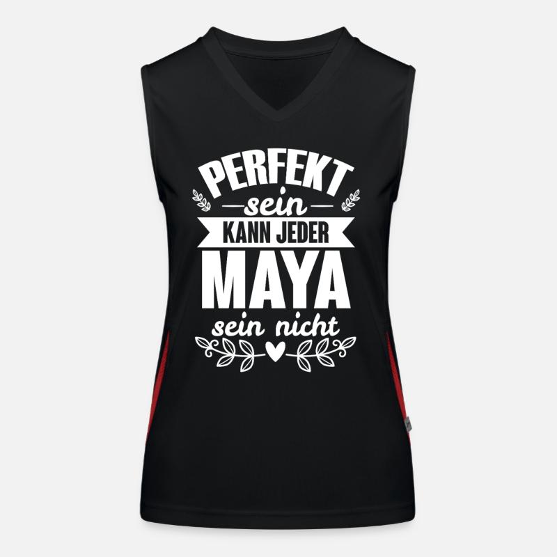 Maya - Perfekt Sein Kann Jeder Maya Sein Nicht Funktionelles Kontrast-Tank Top für Frauen