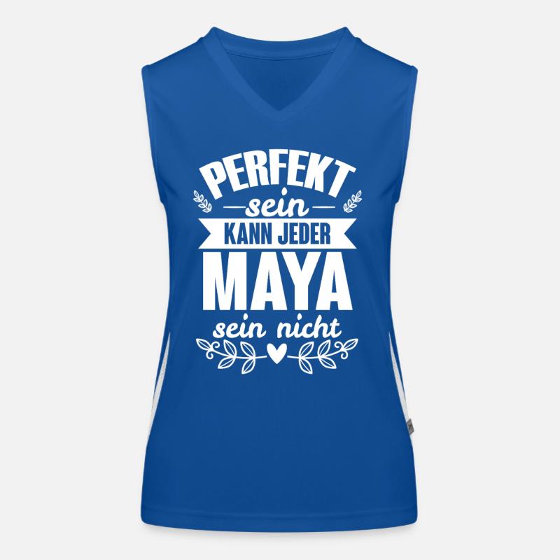 Maya - Perfekt Sein Kann Jeder Maya Sein Nicht Funktionelles Kontrast-Tank Top für Frauen