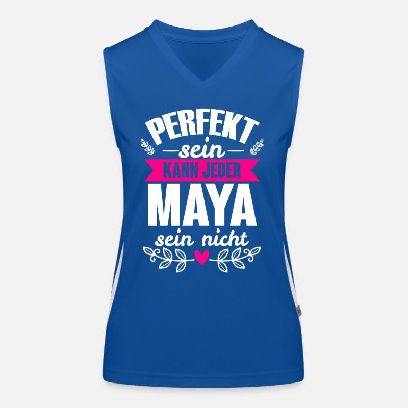 Maya - Perfekt Sein Kann Jeder Maya Sein Nicht Funktionelles Kontrast-Tank Top für Frauen