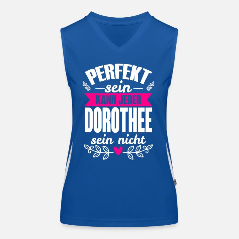 Dorothee - Perfekt Sein Kann Jeder Dorothee Nicht Funktionelles Kontrast-Tank Top für Frauen