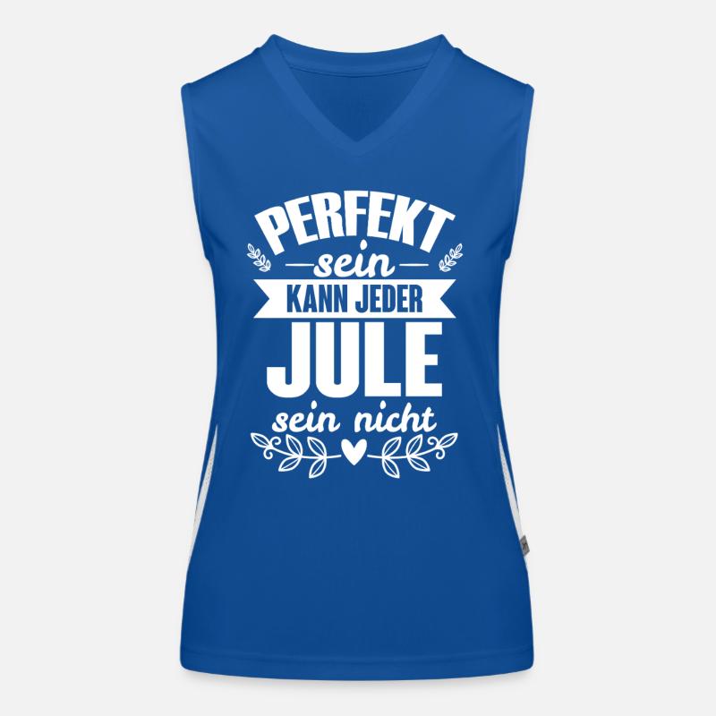 Jule - Perfekt Sein Kann Jeder Jule Sein Nicht Funktionelles Kontrast-Tank Top für Frauen