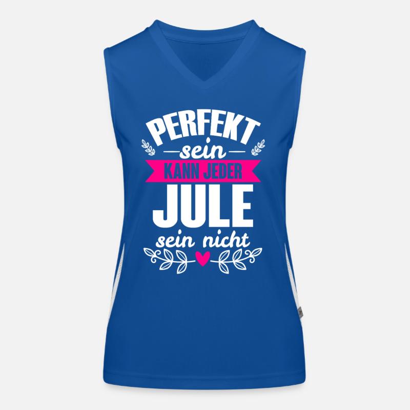Jule - Perfekt Sein Kann Jeder Jule Sein Nicht Funktionelles Kontrast-Tank Top für Frauen