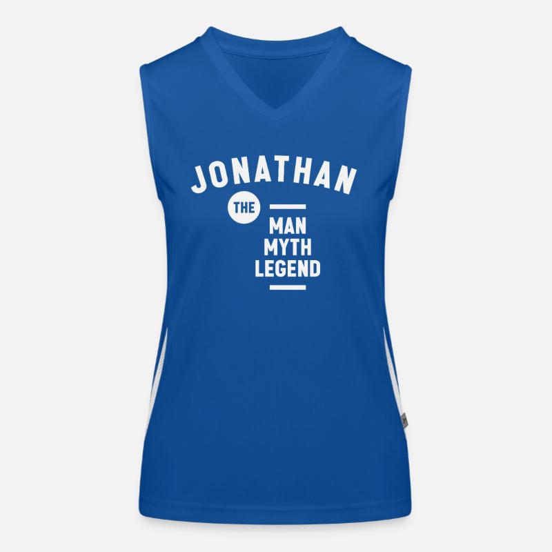 Jonathan The Man Myth Legend Name Jonathan Women's Functional Contrast Tank Top