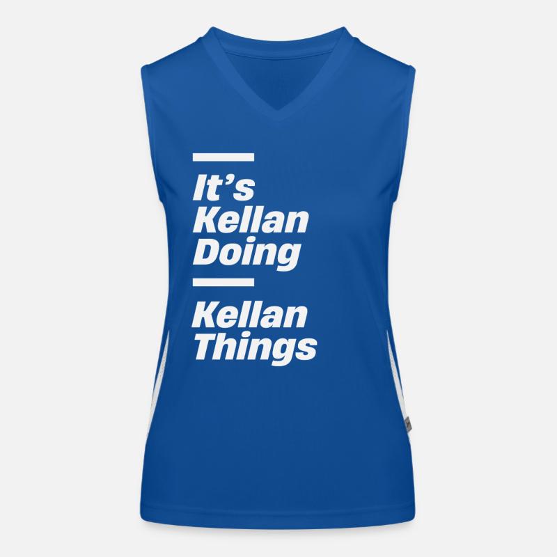 It's Kellan Doing Kellan Things Funny Women's Functional Contrast Tank Top