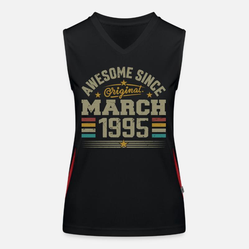 März 1995 Geburtstag Vintage Geschenkidee 1995 Funktionelles Kontrast-Tank Top für Frauen