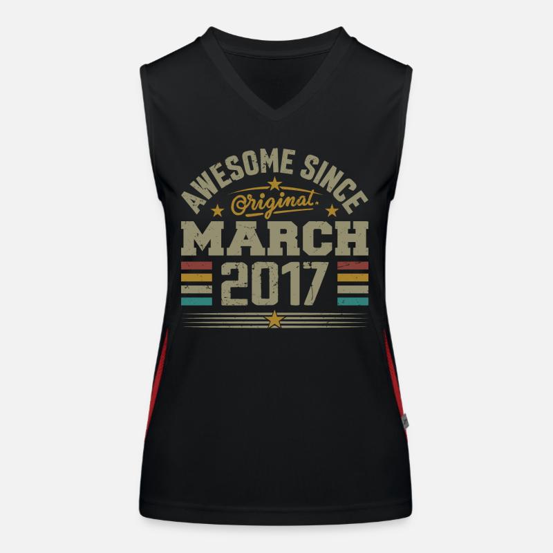 März 2017 Geburtstag Vintage Geschenkidee 2017 Funktionelles Kontrast-Tank Top für Frauen