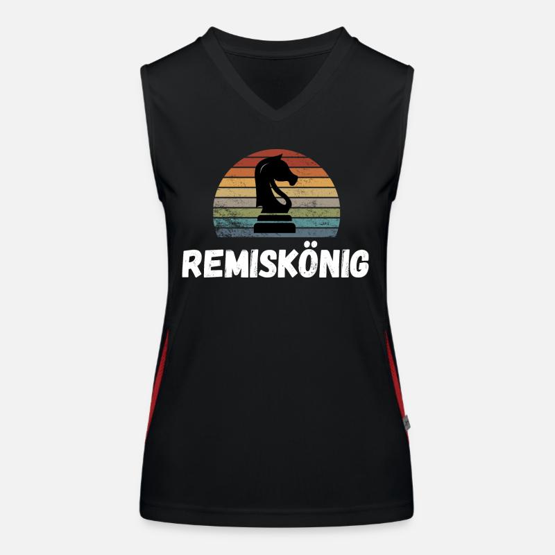 Schach Geschenk Meme Trend Queens Gambit Funktionelles Kontrast-Tank Top für Frauen