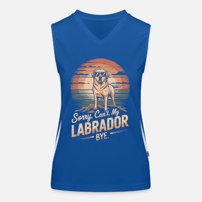 Labrador with sunglasses vintage saying Women's Functional Contrast Tank Top