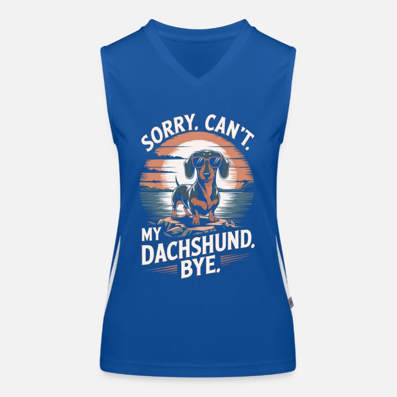 Dackel Spruch Vintage Funktionelles Kontrast-Tank Top für Frauen