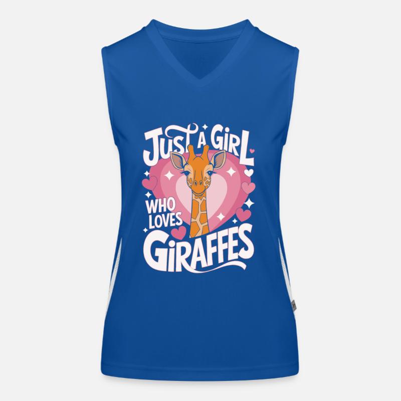 Giraffe Liebhaber Spruch Mädchen Funktionelles Kontrast-Tank Top für Frauen
