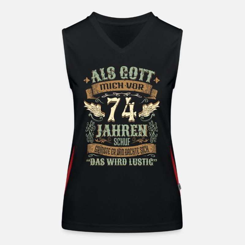74 Geburtstag Geschenk Jahre Geburtstagsgeschenk Funktionelles Kontrast-Tank Top für Frauen