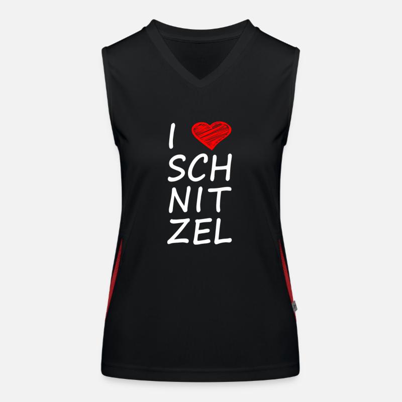 I LOVE SCHNITZEL Funktionelles Kontrast-Tank Top für Frauen