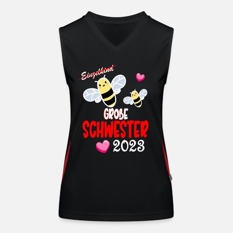 Ich Werde Große Schwester - Geschwister 2023 Funktionelles Kontrast-Tank Top für Frauen