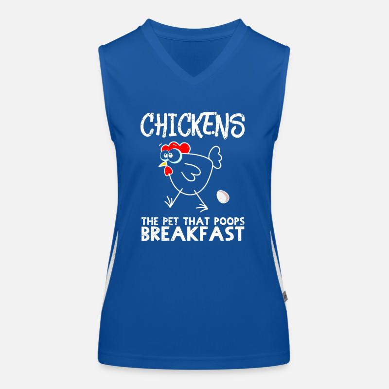 Chicken Breakfast - Hühner Frühstück Eier Geschenk Funktionelles Kontrast-Tank Top für Frauen