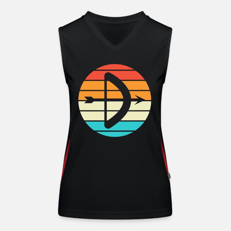 Bogen Schießen Geschenk Spruch Bogenschießen Funktionelles Kontrast-Tank Top für Frauen
