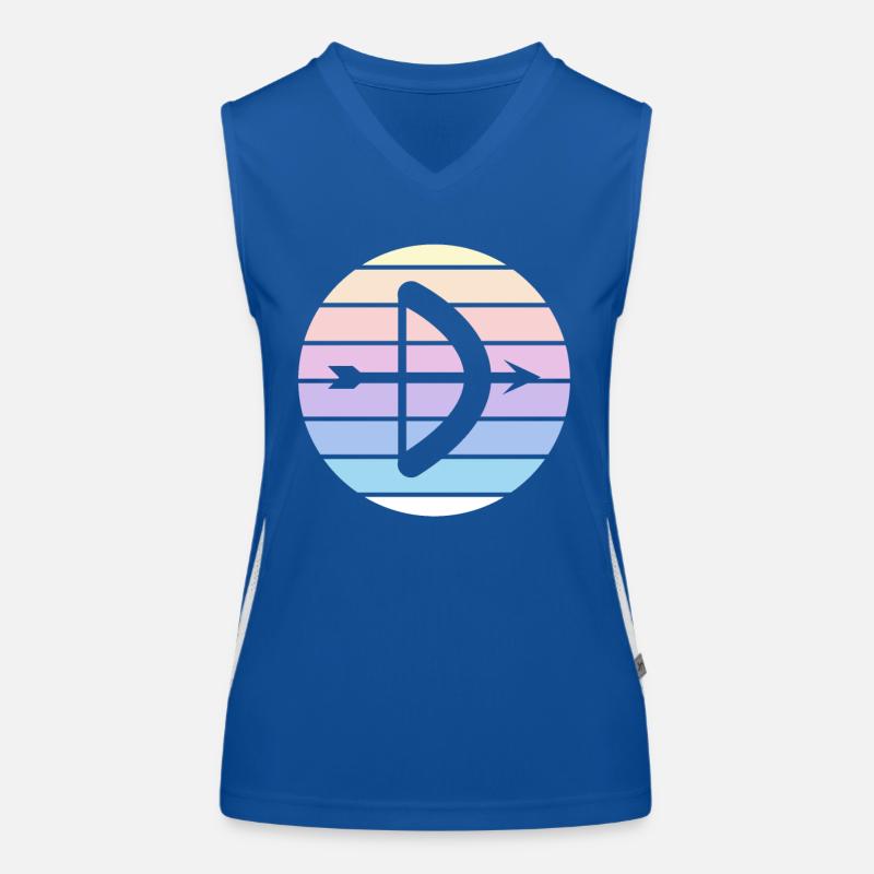 Bogen Schießen Geschenk Spruch Bogenschießen Funktionelles Kontrast-Tank Top für Frauen