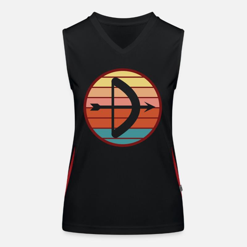 Bogen Schießen Geschenk Spruch Bogenschießen Funktionelles Kontrast-Tank Top für Frauen