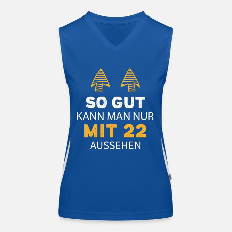 22 Geburtstag Geschenk Sprüche Lustig Funktionelles Kontrast-Tank Top für Frauen