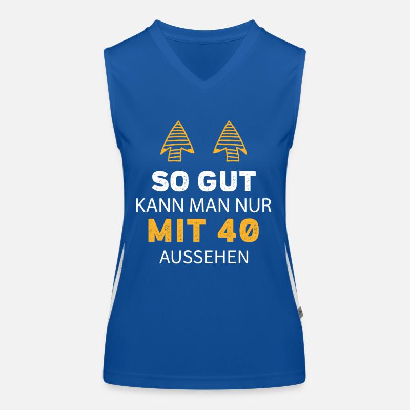 40 Geburtstag Geschenk Sprüche Lustig Funktionelles Kontrast-Tank Top für Frauen