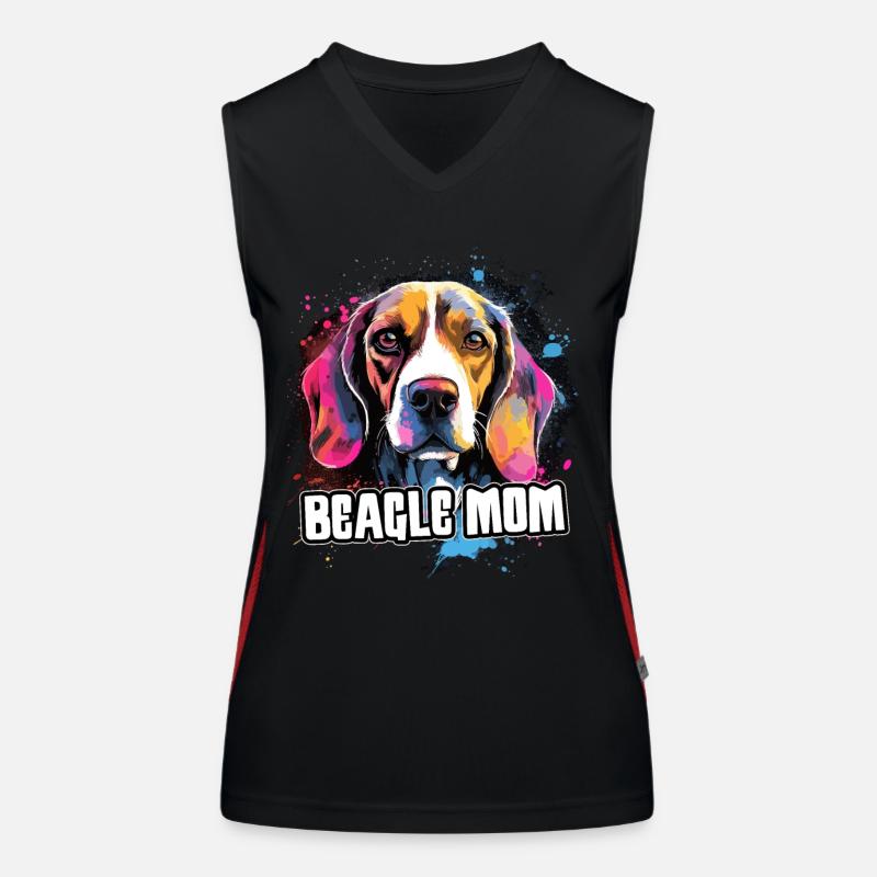 Beagle Dog Gift Saying Women's Functional Contrast Tank Top