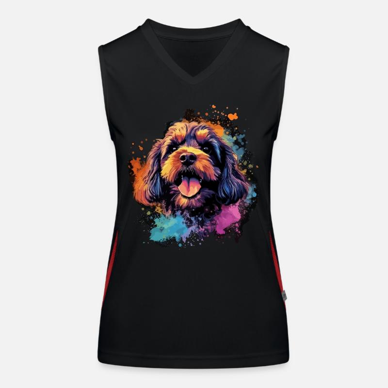 Cavapoo Dog Cadeau Dire Débardeur respirant contrasté Femme