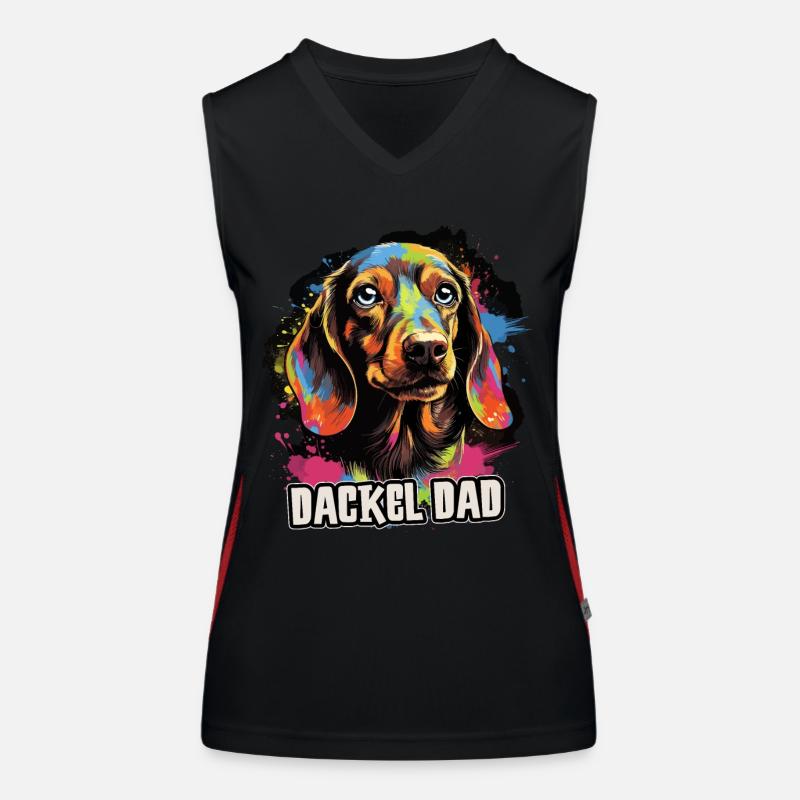 Dachshund Dog Gift Saying Women's Functional Contrast Tank Top