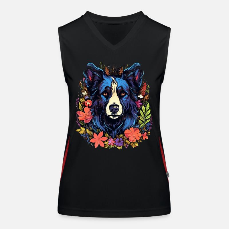 Aussie Australian Shepherd Hund Geschenk Funktionelles Kontrast-Tank Top für Frauen