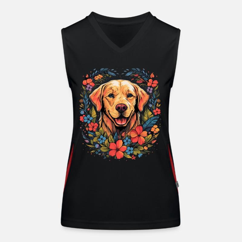 Labrador Hund Geschenk Funktionelles Kontrast-Tank Top für Frauen