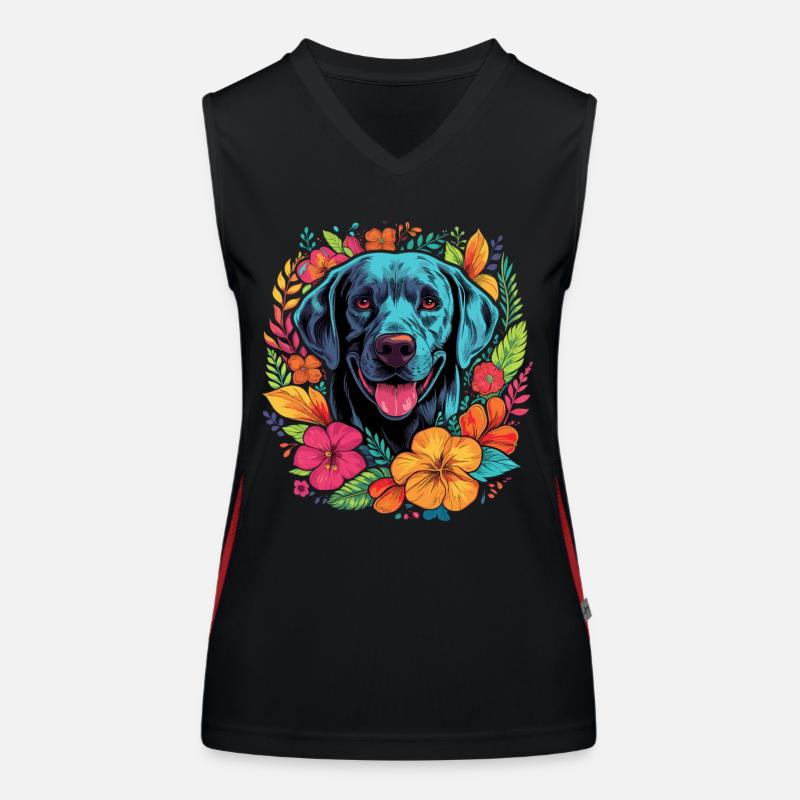 Labrador Hund Geschenk Funktionelles Kontrast-Tank Top für Frauen