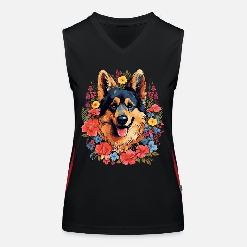 Schäferhund Hund Geschenk Funktionelles Kontrast-Tank Top für Frauen