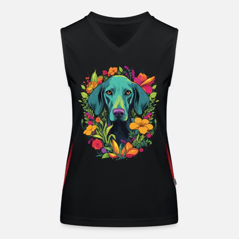 Weimaraner Hund Geschenk Funktionelles Kontrast-Tank Top für Frauen