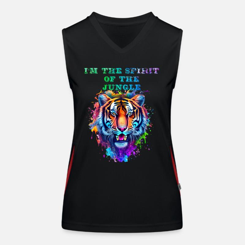 Ich bin der Geist des Dschungels Funktionelles Kontrast-Tank Top für Frauen
