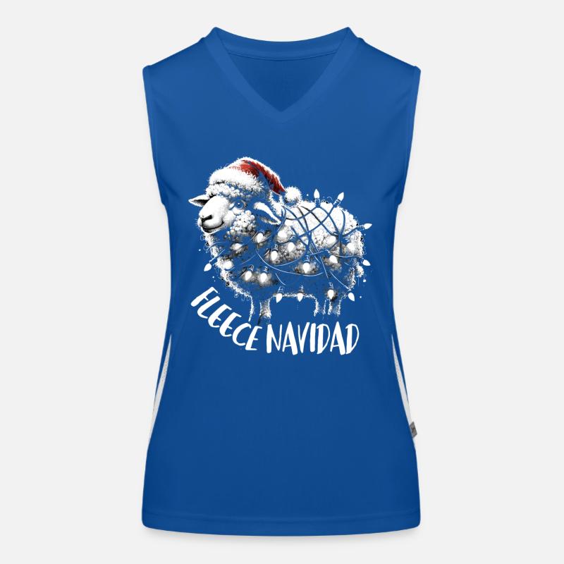 Fleece Navidad Christmas Gift Funny Sayings Women's Functional Contrast Tank Top