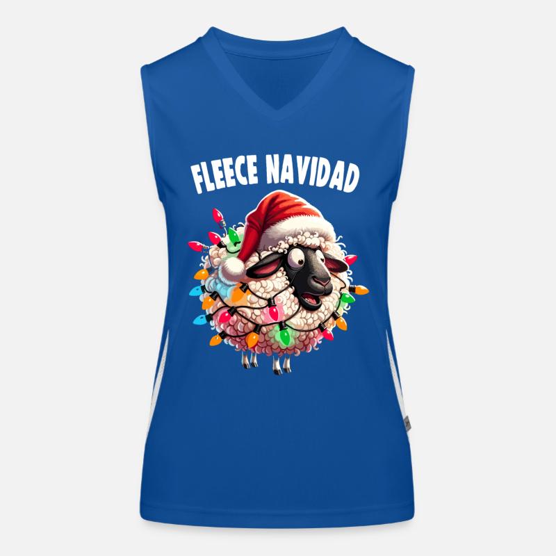 Fleece Navidad Christmas Gift Funny Sayings Women's Functional Contrast Tank Top
