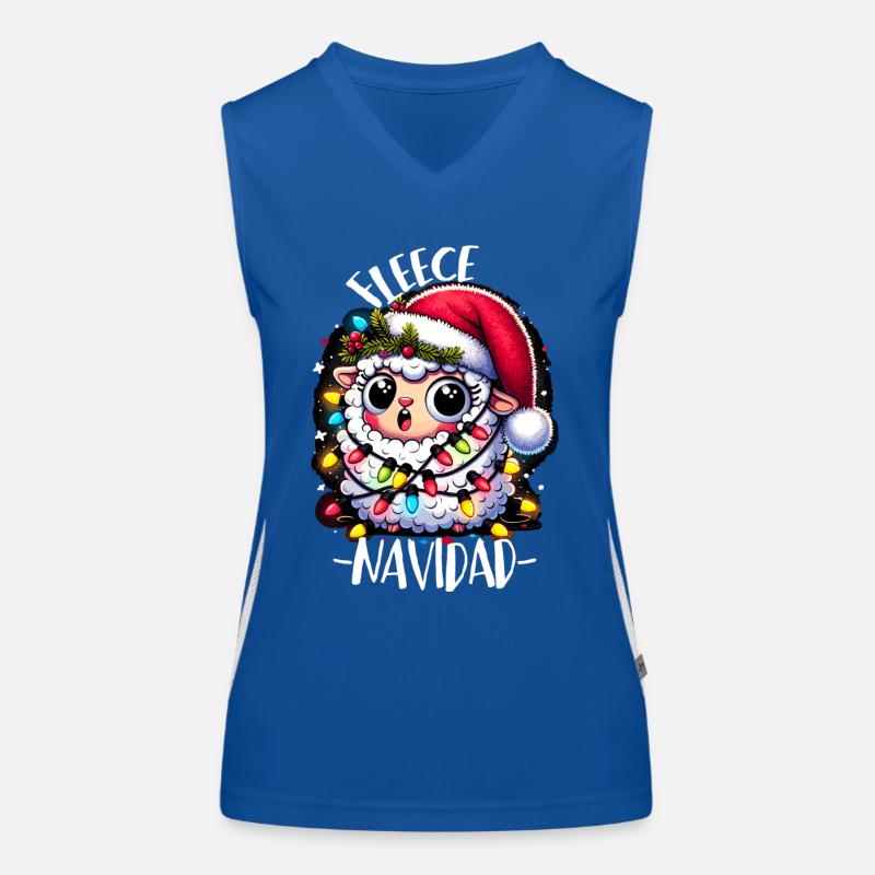 Fleece Navidad Christmas Gift Funny Sayings Women's Functional Contrast Tank Top