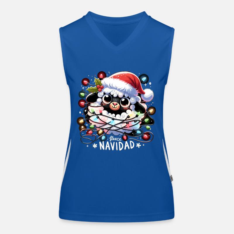 Fleece Navidad Christmas Gift Funny Sayings Women's Functional Contrast Tank Top
