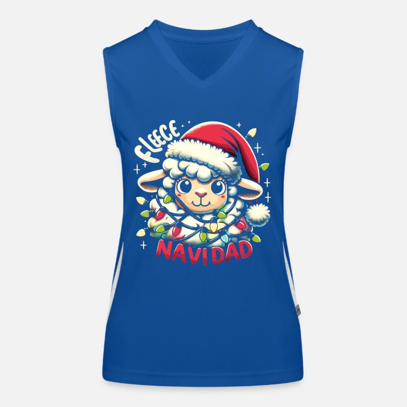 Fleece Navidad Christmas Gift Funny Sayings Women's Functional Contrast Tank Top