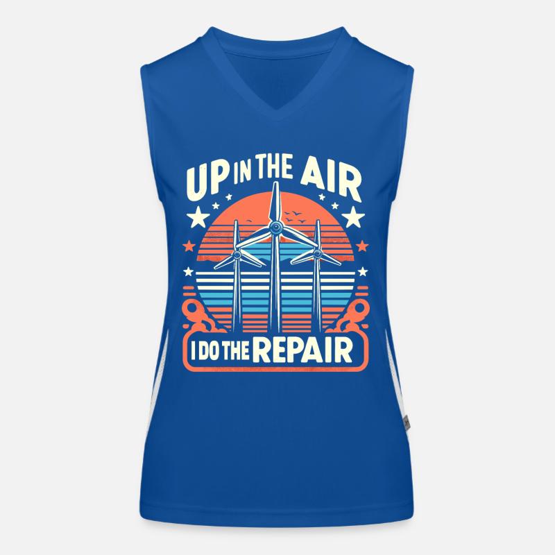 Windrad Kletterer Industriekletterer Geschenk Funktionelles Kontrast-Tank Top für Frauen