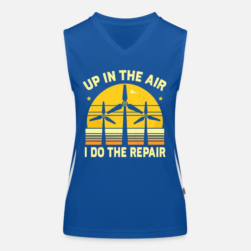 Windrad Kletterer Industriekletterer Geschenk Funktionelles Kontrast-Tank Top für Frauen
