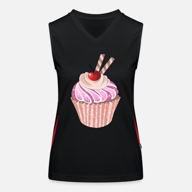 Cupcake Funktionelles Kontrast-Tank Top für Frauen