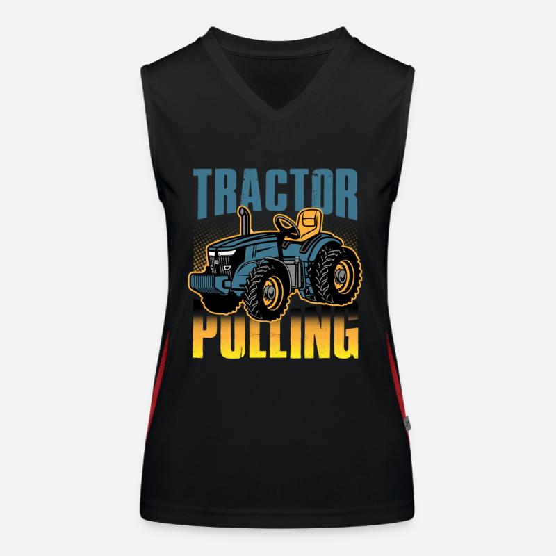 tractor pulling, tractor pulling, racing, Women's Functional Contrast Tank Top